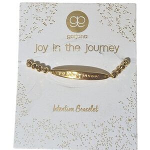 Gorjana Joy in the Journey Gold Tone Intention Bracelet Adjustable